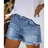 image:imageonlypuff Womens Jean Short Cut Off Denim Shorts High Waist Ripped Distressed Stretchy 13blue