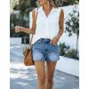 image:imageonlypuff Womens Jean Short Cut Off Denim Shorts High Waist Ripped Distressed Stretchy 17a Blue