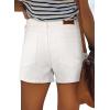 image:imageonlypuff Womens Jean Short Cut Off Denim Shorts High Waist Ripped Distressed Stretchy 17white