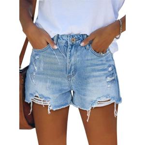 image:imageMODARANI Denim Shorts for Women Distressed Jean Shorts Ripped Summer Hot ShortBlight Blue