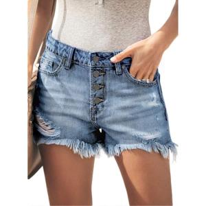 image:imageMODARANI Denim Shorts for Women Distressed Jean Shorts Ripped Summer Hot ShortHblue