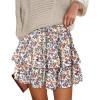 image:imageonlypuff Flowy Shorts for Women Ruffle Skorts Tiered Teen Girls Country Concert Outfits Golf Tennis Skort Under Sweater Skirt 03orange Blue