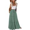 image:imageonlypuff Maxi Skirt for Women Boho Western Skirts High Waist Long Skirt with Pockets Fall Festival Outfits Clothing02 Spearmint