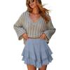 image:imageonlypuff Flowy Shorts for Women Ruffle Skorts Mini Skirts High Waisted Teen Gilrs Tennis Skort Summer ShortsA Blue