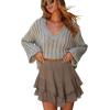 image:imageonlypuff Flowy Shorts for Women Ruffle Skorts Mini Skirts High Waisted Teen Gilrs Tennis Skort Summer ShortsA Coffee