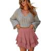 image:imageonlypuff Flowy Shorts for Women Ruffle Skorts Mini Skirts High Waisted Teen Gilrs Tennis Skort Summer ShortsA Deep Pink