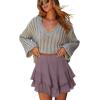 image:imageonlypuff Flowy Shorts for Women Ruffle Skorts Mini Skirts High Waisted Teen Gilrs Tennis Skort Summer ShortsA Deep Purple