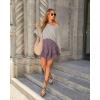 image:imageonlypuff Flowy Shorts for Women Ruffle Skorts Mini Skirts High Waisted Teen Gilrs Tennis Skort Summer ShortsA Deep Purple