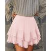 image:imageonlypuff Flowy Shorts for Women Ruffle Skorts Mini Skirts High Waisted Teen Gilrs Tennis Skort Summer ShortsA Peach