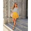 image:imageonlypuff Flowy Shorts for Women Ruffle Skorts Mini Skirts High Waisted Teen Gilrs Tennis Skort Summer ShortsA Yellow