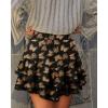 image:imageonlypuff Flowy Shorts for Women Ruffle Skorts Mini Skirts High Waisted Teen Gilrs Tennis Skort Summer ShortsC Black Butterfly