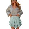 image:imageonlypuff Flowy Shorts for Women Ruffle Skorts Mini Skirts High Waisted Teen Gilrs Tennis Skort Summer ShortsC Clearblue