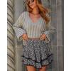 image:imageonlypuff Flowy Shorts for Women Ruffle Skorts Mini Skirts High Waisted Teen Gilrs Tennis Skort Summer ShortsC Floral Black