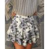 image:imageonlypuff Flowy Shorts for Women Ruffle Skorts Mini Skirts High Waisted Teen Gilrs Tennis Skort Summer ShortsC Grey Rose