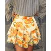 image:imageonlypuff Flowy Shorts for Women Ruffle Skorts Mini Skirts High Waisted Teen Gilrs Tennis Skort Summer ShortsC Yellow White