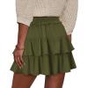 image:imageonlypuff Flowy Shorts for Women Ruffle Skorts Tiered Teen Girls Country Concert Outfits Golf Tennis Skort Under Sweater Skirt 01army Green
