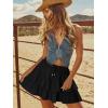 image:imageonlypuff Flowy Shorts for Women Ruffle Skorts Tiered Teen Girls Country Concert Outfits Golf Tennis Skort Under Sweater Skirt 01black