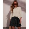 image:imageonlypuff Flowy Shorts for Women Ruffle Skorts Tiered Teen Girls Country Concert Outfits Golf Tennis Skort Under Sweater Skirt 01black