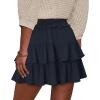 image:imageonlypuff Flowy Shorts for Women Ruffle Skorts Tiered Teen Girls Country Concert Outfits Golf Tennis Skort Under Sweater Skirt 01deep Blue