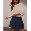 image:imageonlypuff Flowy Shorts for Women Ruffle Skorts Tiered Teen Girls Country Concert Outfits Golf Tennis Skort Under Sweater Skirt 01deep Blue