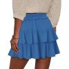 image:imageonlypuff Flowy Shorts for Women Ruffle Skorts Tiered Teen Girls Country Concert Outfits Golf Tennis Skort Under Sweater Skirt 01ocean Blue