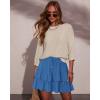 image:imageonlypuff Flowy Shorts for Women Ruffle Skorts Tiered Teen Girls Country Concert Outfits Golf Tennis Skort Under Sweater Skirt 01ocean Blue