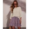image:imageonlypuff Flowy Shorts for Women Ruffle Skorts Tiered Teen Girls Country Concert Outfits Golf Tennis Skort Under Sweater Skirt 01purple