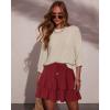 image:imageonlypuff Flowy Shorts for Women Ruffle Skorts Tiered Teen Girls Country Concert Outfits Golf Tennis Skort Under Sweater Skirt 01red