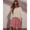 image:imageonlypuff Flowy Shorts for Women Ruffle Skorts Tiered Teen Girls Country Concert Outfits Golf Tennis Skort Under Sweater Skirt 01red Bean