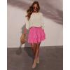 image:imageonlypuff Flowy Shorts for Women Ruffle Skorts Tiered Teen Girls Country Concert Outfits Golf Tennis Skort Under Sweater Skirt 01rose