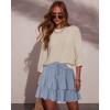 image:imageonlypuff Flowy Shorts for Women Ruffle Skorts Tiered Teen Girls Country Concert Outfits Golf Tennis Skort Under Sweater Skirt 01sapphire Blue