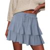 image:imageonlypuff Flowy Shorts for Women Ruffle Skorts Tiered Teen Girls Country Concert Outfits Golf Tennis Skort Under Sweater Skirt 01sapphire Blue