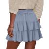 image:imageonlypuff Flowy Shorts for Women Ruffle Skorts Tiered Teen Girls Country Concert Outfits Golf Tennis Skort Under Sweater Skirt 01sapphire Blue
