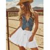 image:imageonlypuff Flowy Shorts for Women Ruffle Skorts Tiered Teen Girls Country Concert Outfits Golf Tennis Skort Under Sweater Skirt 01white