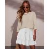 image:imageonlypuff Flowy Shorts for Women Ruffle Skorts Tiered Teen Girls Country Concert Outfits Golf Tennis Skort Under Sweater Skirt 01white