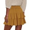image:imageonlypuff Flowy Shorts for Women Ruffle Skorts Tiered Teen Girls Country Concert Outfits Golf Tennis Skort Under Sweater Skirt 01yellow