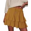 image:imageonlypuff Flowy Shorts for Women Ruffle Skorts Tiered Teen Girls Country Concert Outfits Golf Tennis Skort Under Sweater Skirt 01yellow
