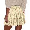 image:imageonlypuff Flowy Shorts for Women Ruffle Skorts Tiered Teen Girls Country Concert Outfits Golf Tennis Skort Under Sweater Skirt 03apricot