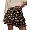 image:imageonlypuff Flowy Shorts for Women Ruffle Skorts Tiered Teen Girls Country Concert Outfits Golf Tennis Skort Under Sweater Skirt 03black Butterfly