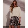 image:imageonlypuff Flowy Shorts for Women Ruffle Skorts Tiered Teen Girls Country Concert Outfits Golf Tennis Skort Under Sweater Skirt 03black Floral