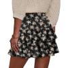 image:imageonlypuff Flowy Shorts for Women Ruffle Skorts Tiered Teen Girls Country Concert Outfits Golf Tennis Skort Under Sweater Skirt 03black Flower