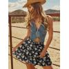 image:imageonlypuff Flowy Shorts for Women Ruffle Skorts Tiered Teen Girls Country Concert Outfits Golf Tennis Skort Under Sweater Skirt 03black Flower