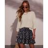 image:imageonlypuff Flowy Shorts for Women Ruffle Skorts Tiered Teen Girls Country Concert Outfits Golf Tennis Skort Under Sweater Skirt 03black Red