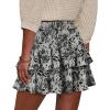 image:imageonlypuff Flowy Shorts for Women Ruffle Skorts Tiered Teen Girls Country Concert Outfits Golf Tennis Skort Under Sweater Skirt 03black Ripple