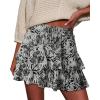image:imageonlypuff Flowy Shorts for Women Ruffle Skorts Tiered Teen Girls Country Concert Outfits Golf Tennis Skort Under Sweater Skirt 03black Ripple