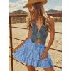 image:imageonlypuff Flowy Shorts for Women Ruffle Skorts Tiered Teen Girls Country Concert Outfits Golf Tennis Skort Under Sweater Skirt 03blue White