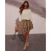 image:imageonlypuff Flowy Shorts for Women Ruffle Skorts Tiered Teen Girls Country Concert Outfits Golf Tennis Skort Under Sweater Skirt 03coffeeflower