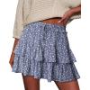 image:imageonlypuff Flowy Shorts for Women Ruffle Skorts Tiered Teen Girls Country Concert Outfits Golf Tennis Skort Under Sweater Skirt 03floral Blue