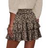 image:imageonlypuff Flowy Shorts for Women Ruffle Skorts Tiered Teen Girls Country Concert Outfits Golf Tennis Skort Under Sweater Skirt 03leopard Print
