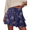 image:imageonlypuff Flowy Shorts for Women Ruffle Skorts Tiered Teen Girls Country Concert Outfits Golf Tennis Skort Under Sweater Skirt 03navy Blue